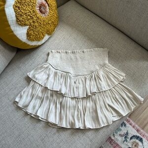 American threads tiered ruffle skort size:s color:ivory